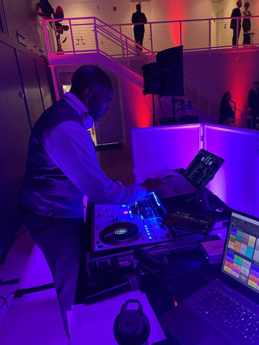 The ATG DJ booth at Porter Ridge prom