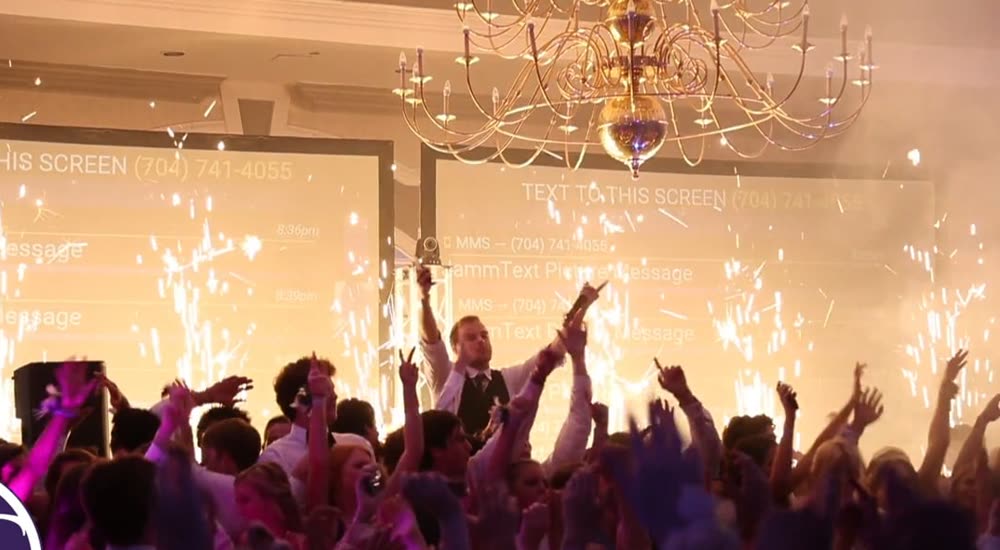 Cold sparks over a packed prom dance floor