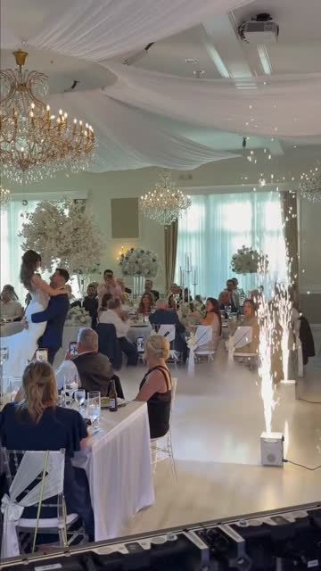 Wedding reception wrapped in LED video walls