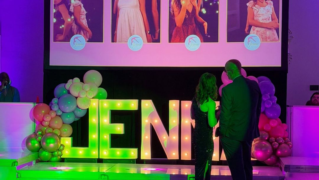 Bat Mitzvah at Charlotte Marriott City Center: ATG DJ, lighting, dance boxes and screen