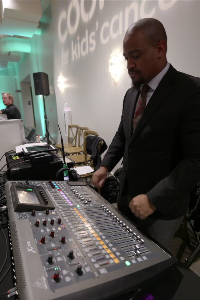 Behind the scenes of a charity gala setup