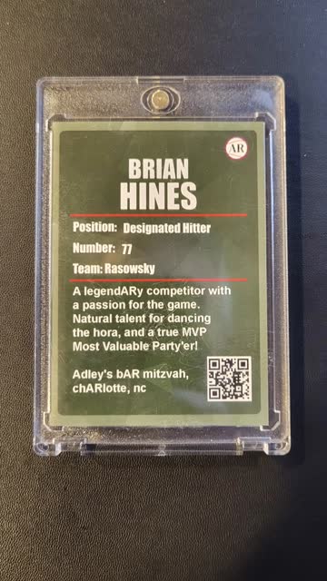 AI trading card booth at a Bar Mitzvah