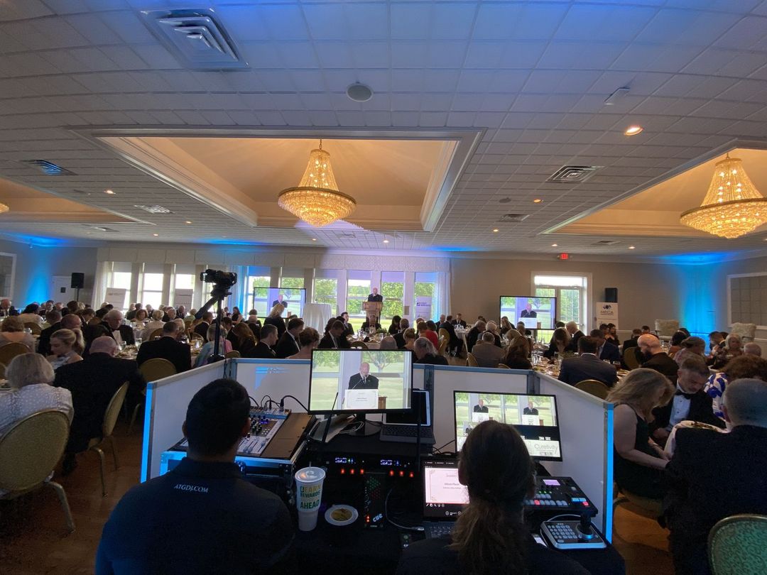 Salute to Business with the Gaston Business Association: ATG staging and screens at Gaston Country Club