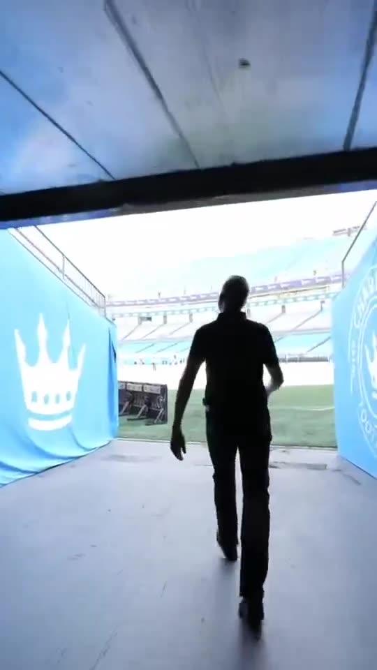 Walking out of the tunnel onto the field at Bank of America Stadium